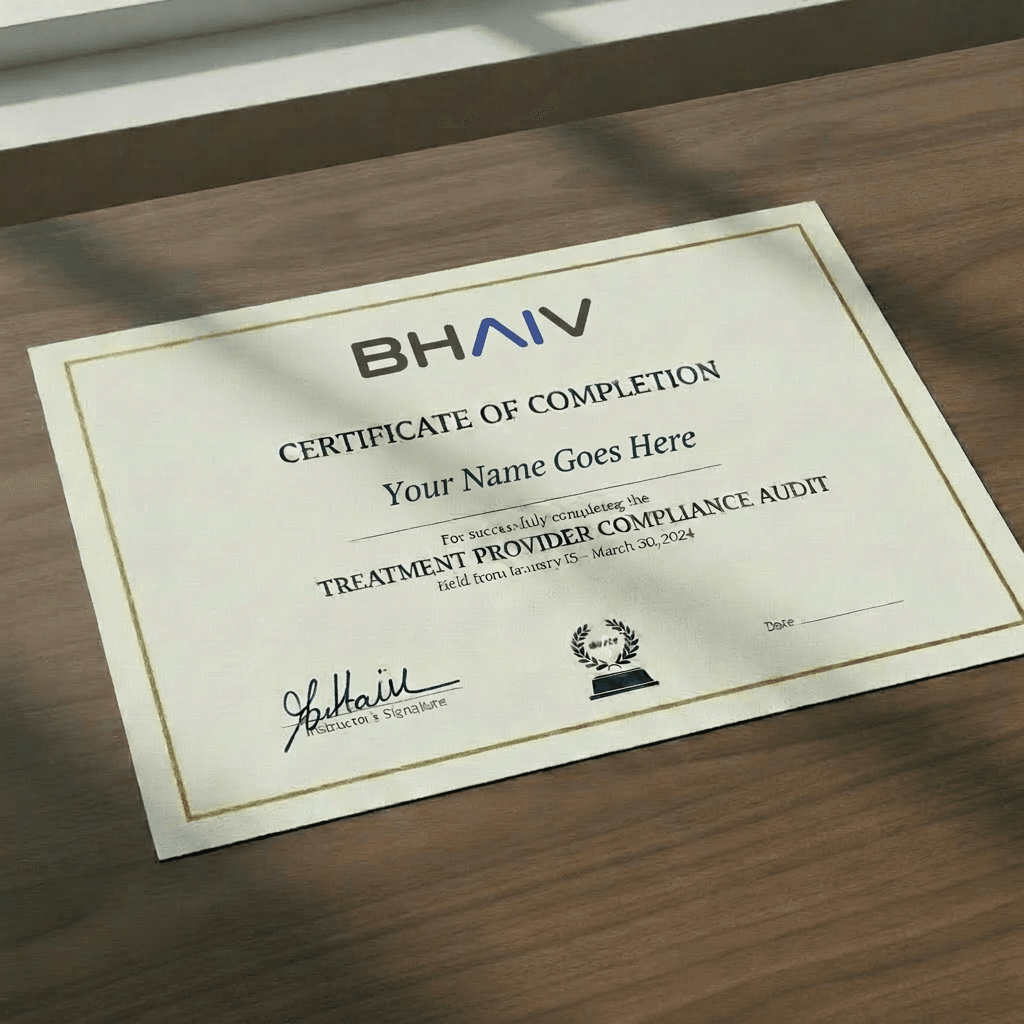 BHAIV Certificate of Completion